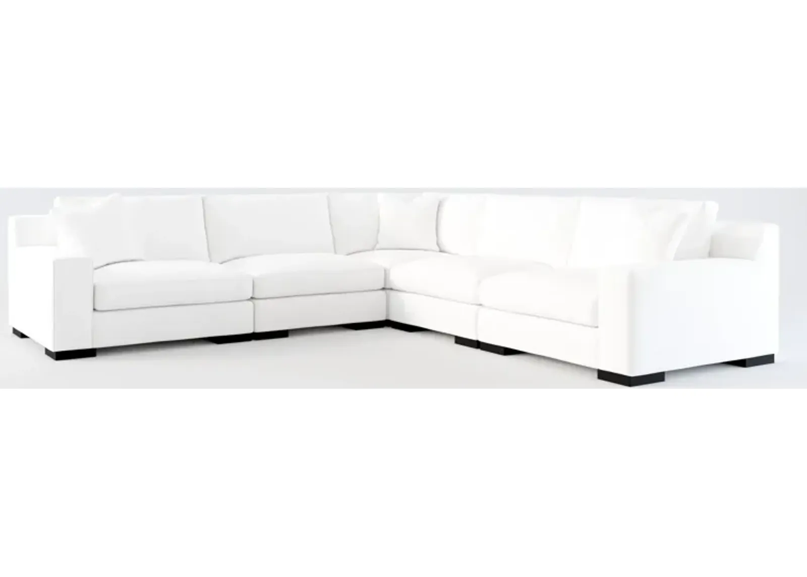 Bondi Foam Comfort 5-Piece Sectional - Lovie Chalk