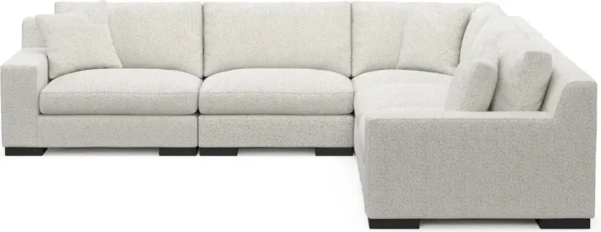 Bondi Foam Comfort 5-Piece Sectional - River Rock Ivory