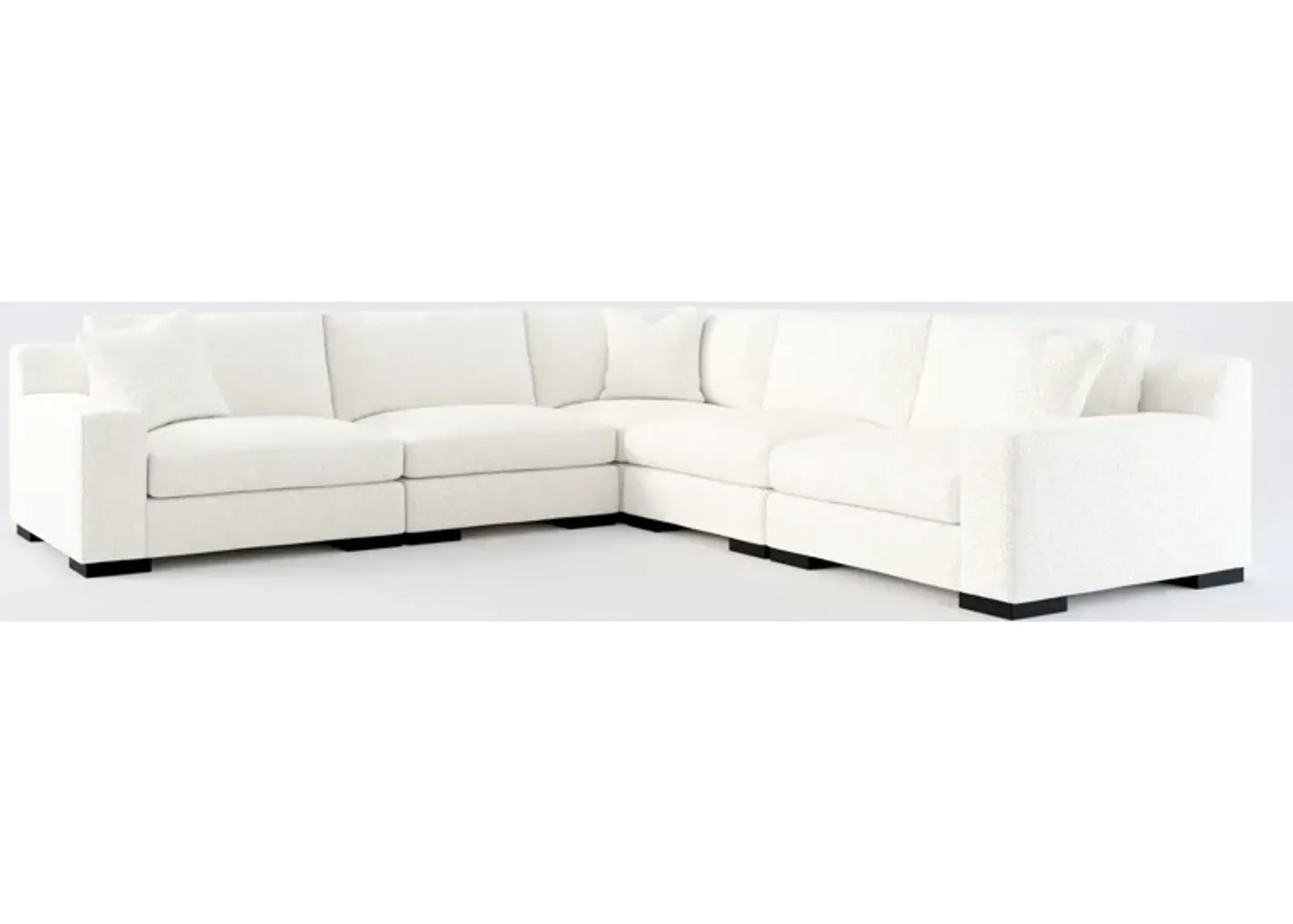 Bondi Foam Comfort 5-Piece Sectional - River Rock Ivory