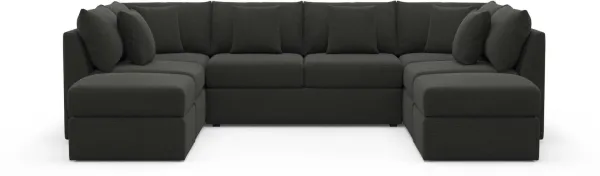The Pitt Foam Comfort Sectional - Liv Onyx