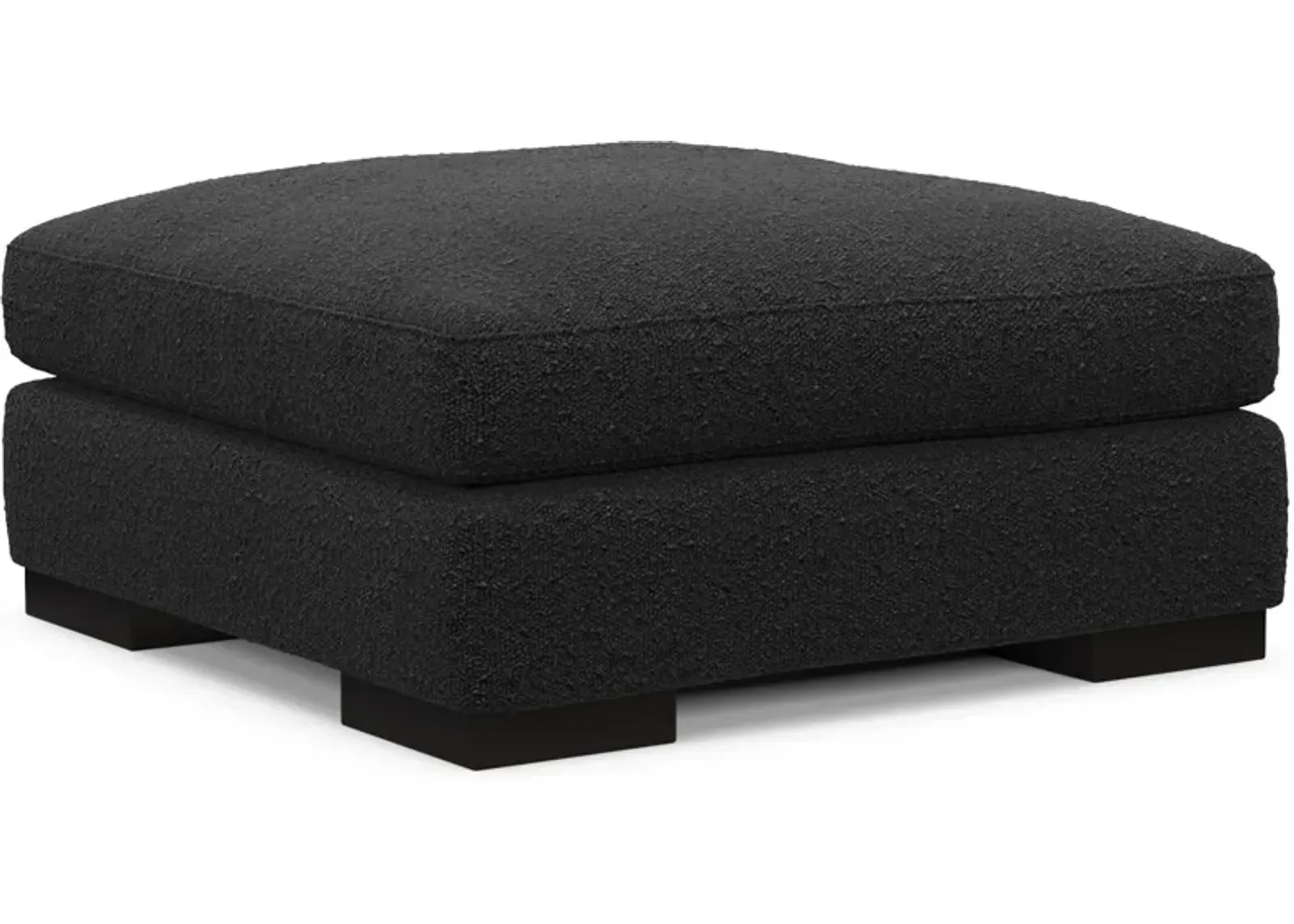 Bondi Hybrid Comfort Ottoman - Bloke Obsidian