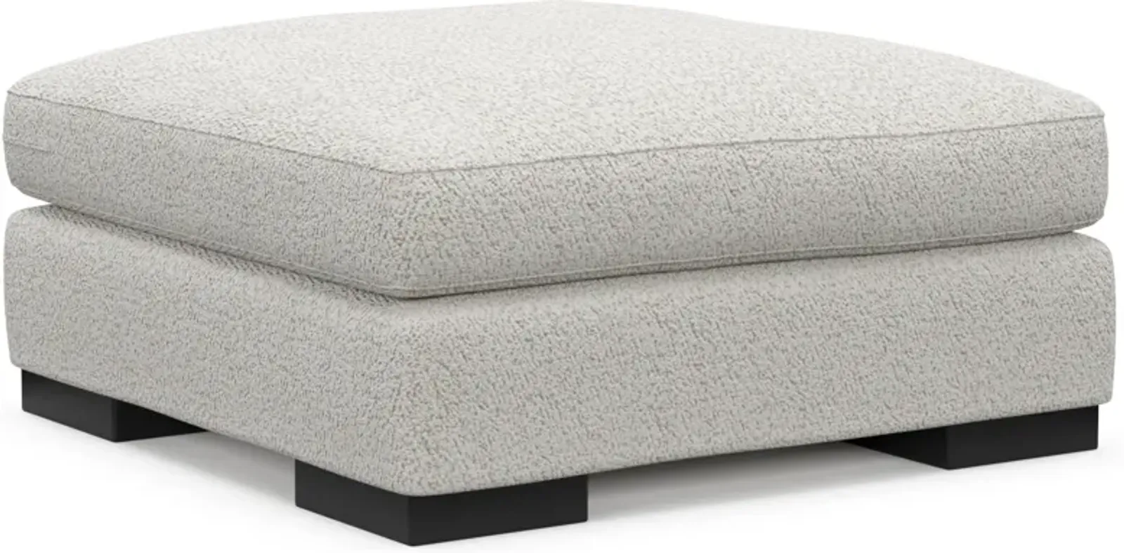 Bondi Hybrid Comfort Ottoman - River Rock Ivory