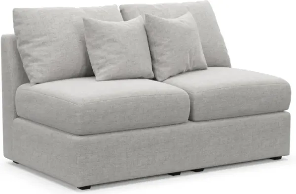 The Pitt Hybrid Comfort Armless Loveseat - Adario Fog