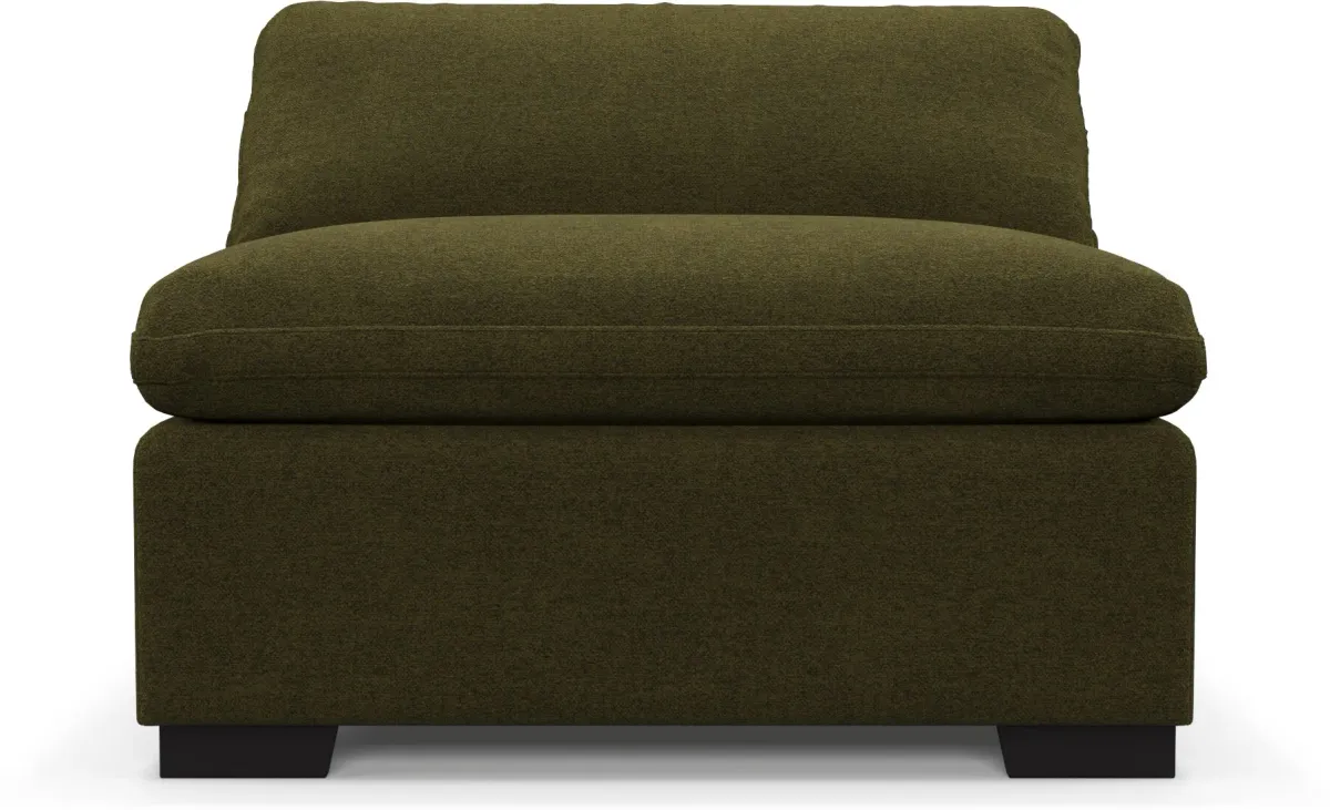 Plush Feathered Comfort Armless Chair - Midcentury Peat
