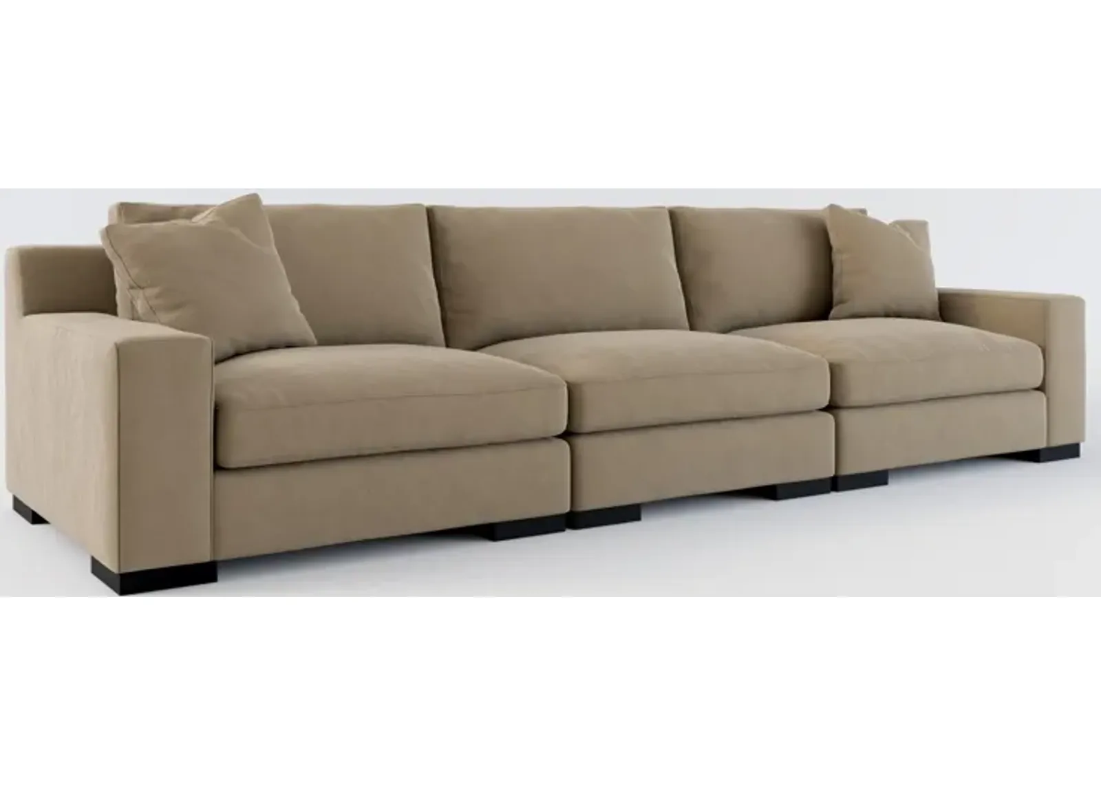 Bondi Hybrid Comfort 3-Piece Sofa - Merrimac Brownstone