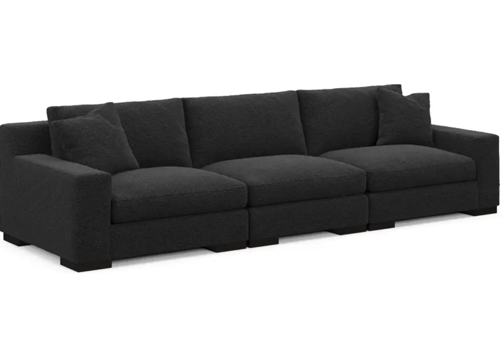 Bondi Hybrid Comfort 3-Piece Sofa - Bloke Obsidian