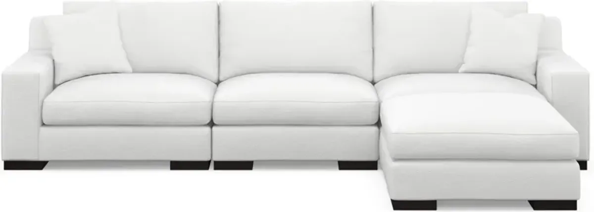 Bondi Hybrid Comfort 3-Piece Sofa and Ottoman - Lovie Chalk