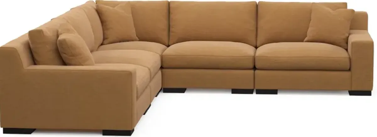 Bondi Hybrid Comfort 5-Piece Sectional - Merrimac Topaz