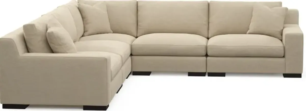 Bondi Hybrid Comfort 5-Piece Sectional - Merrimac Ecru