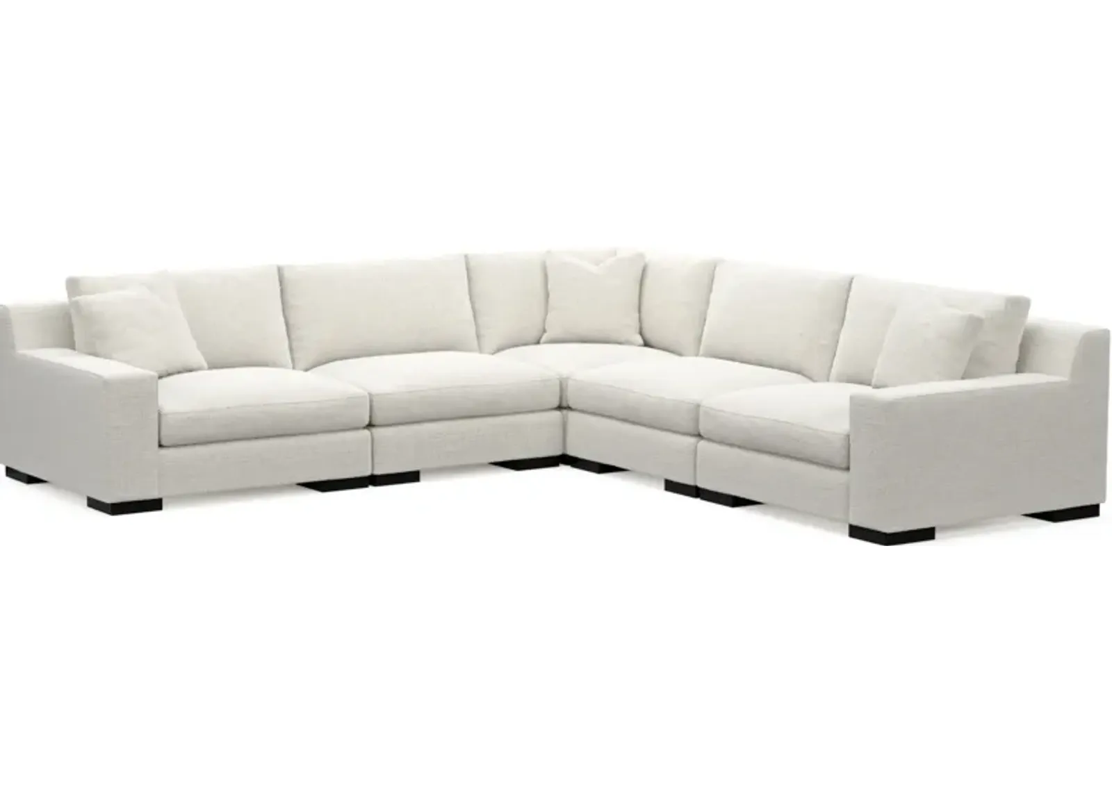 Bondi Hybrid Comfort 5-Piece Sectional - Bantu Pearl