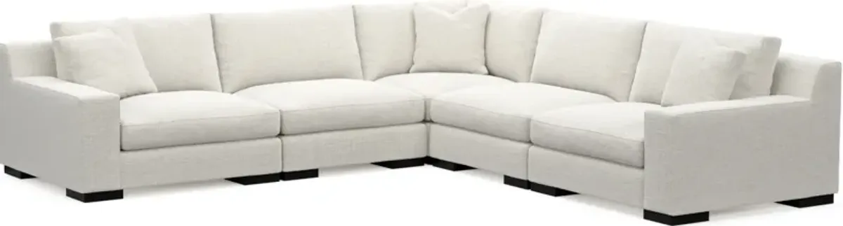 Bondi Hybrid Comfort 5-Piece Sectional - Bantu Pearl