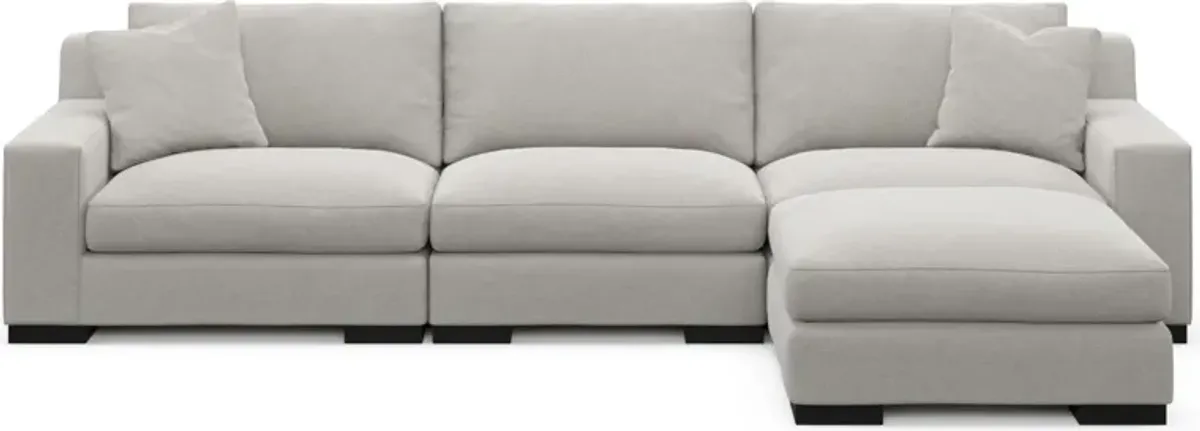 Bondi Foam Comfort 3-Piece Sofa and Ottoman - Basker Dove