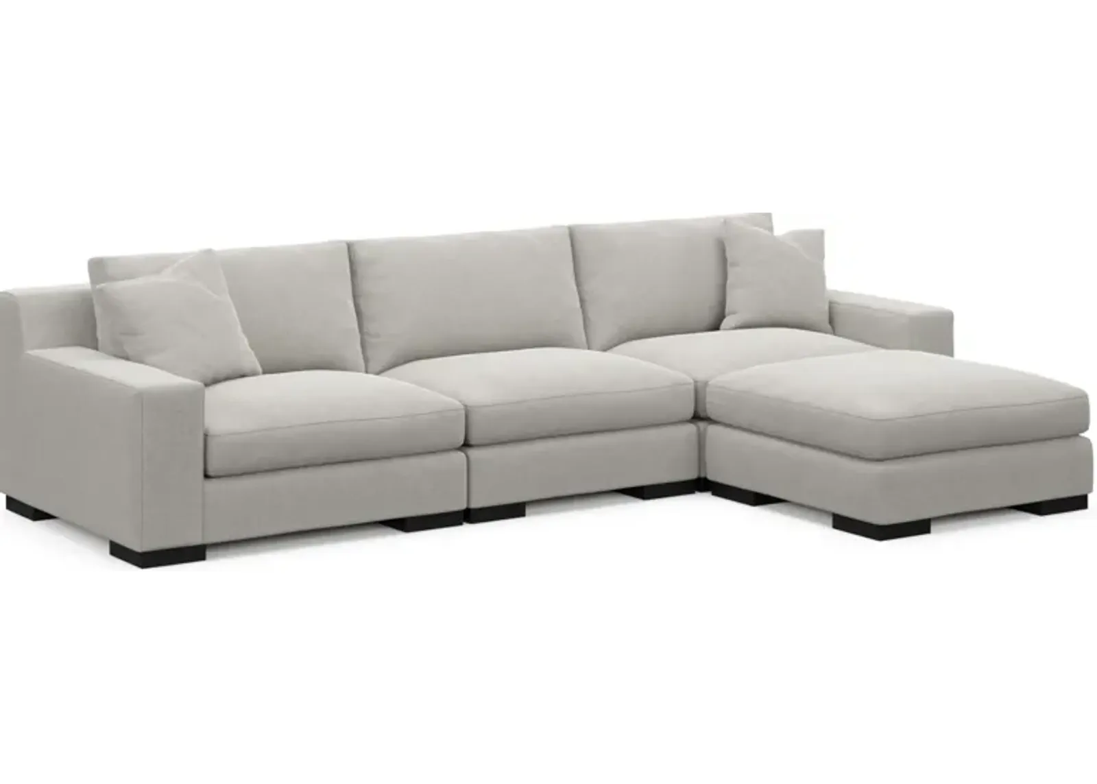 Bondi Foam Comfort 3-Piece Sofa and Ottoman - Basker Dove