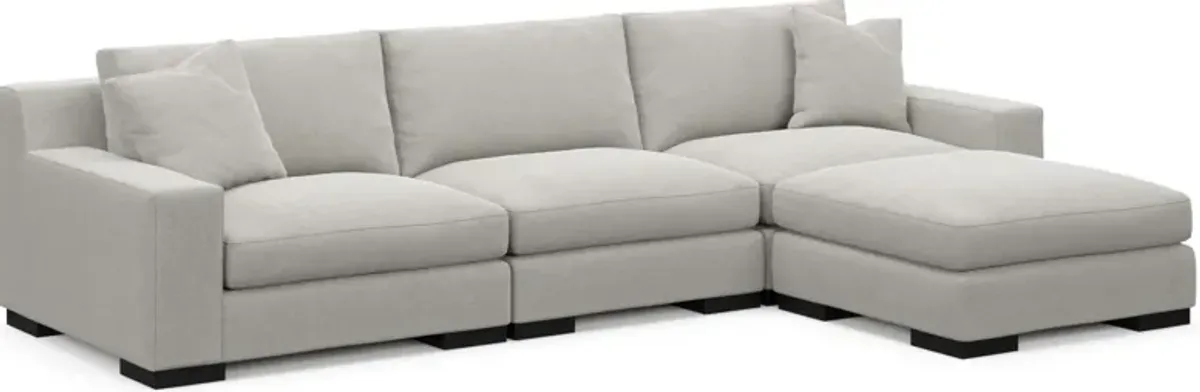 Bondi Foam Comfort 3-Piece Sofa and Ottoman - Basker Dove