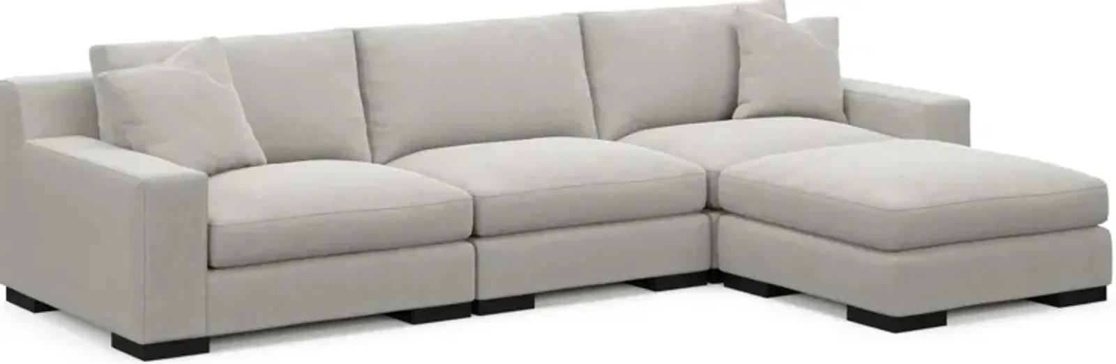 Bondi Foam Comfort 3-Piece Sofa and Ottoman - Basker Dove