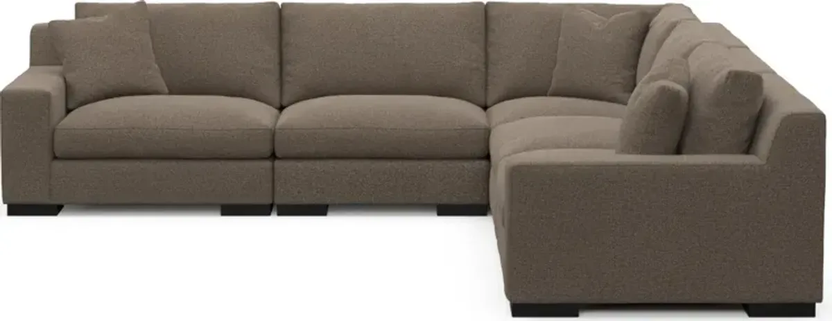 Bondi Foam Comfort 5-Piece Sectional - Liv Umber