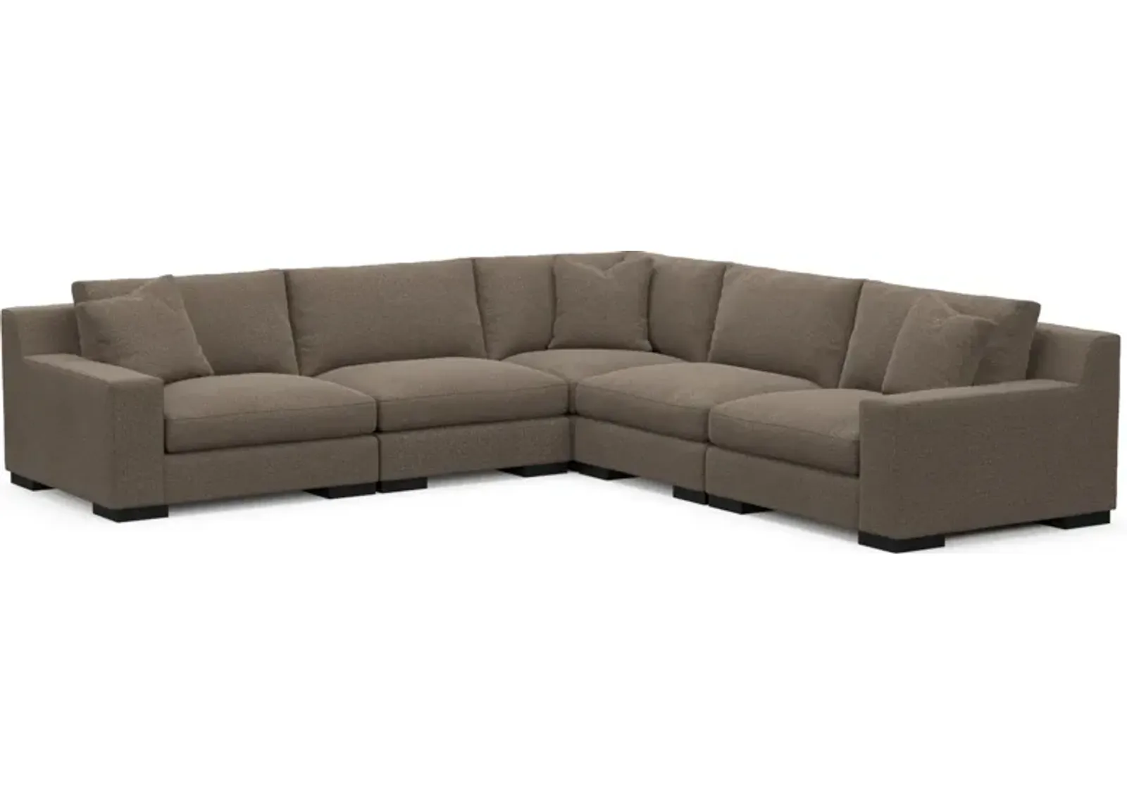 Bondi Foam Comfort 5-Piece Sectional - Liv Umber