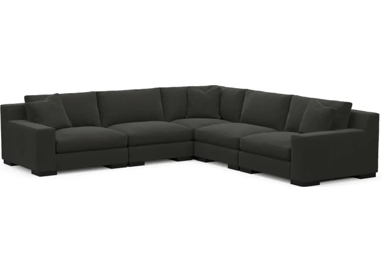 Bondi Foam Comfort 5-Piece Sectional - Liv Onyx