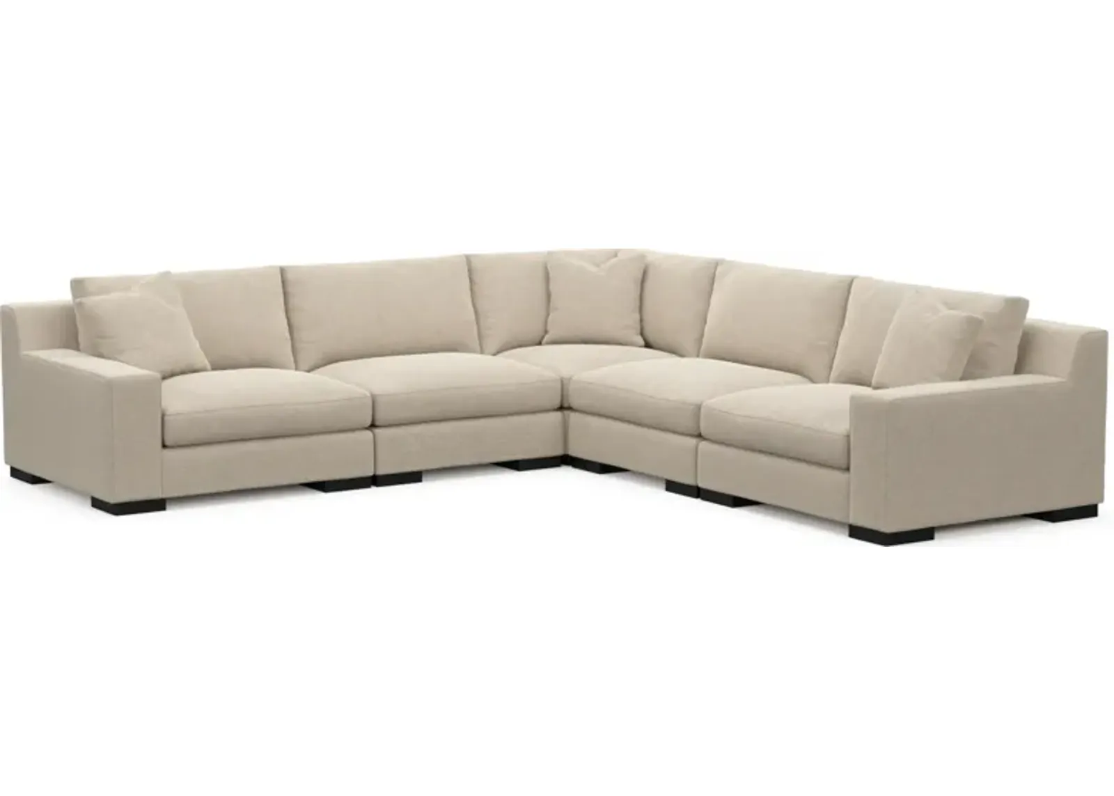 Bondi Foam Comfort 5-Piece Sectional - Basker Antique