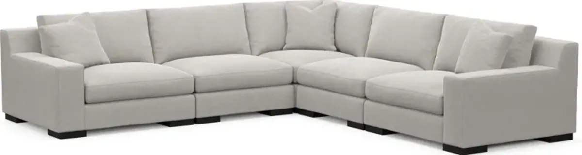 Bondi Foam Comfort 5-Piece Sectional - Basker Dove