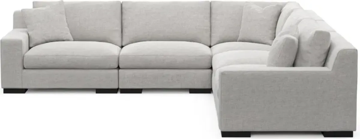 Bondi Foam Comfort 5-Piece Sectional - Adario Fog