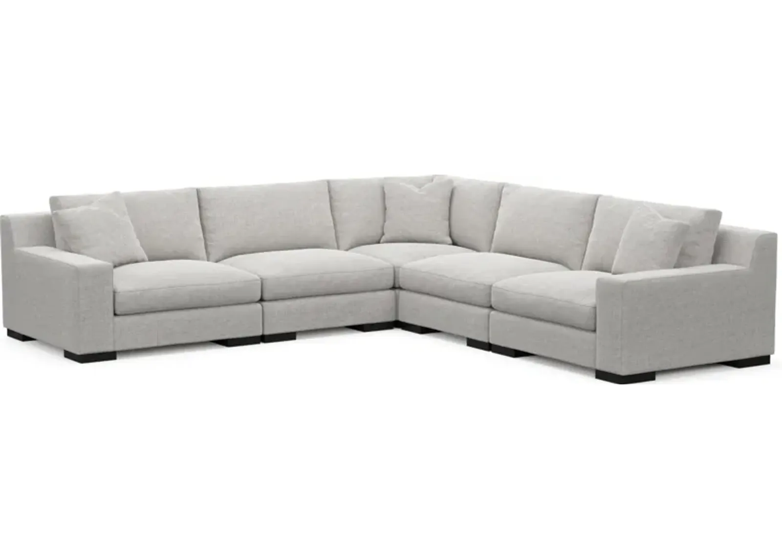 Bondi Foam Comfort 5-Piece Sectional - Adario Fog