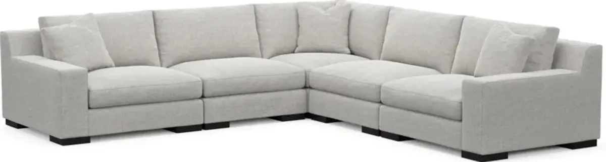 Bondi Foam Comfort 5-Piece Sectional - Adario Fog