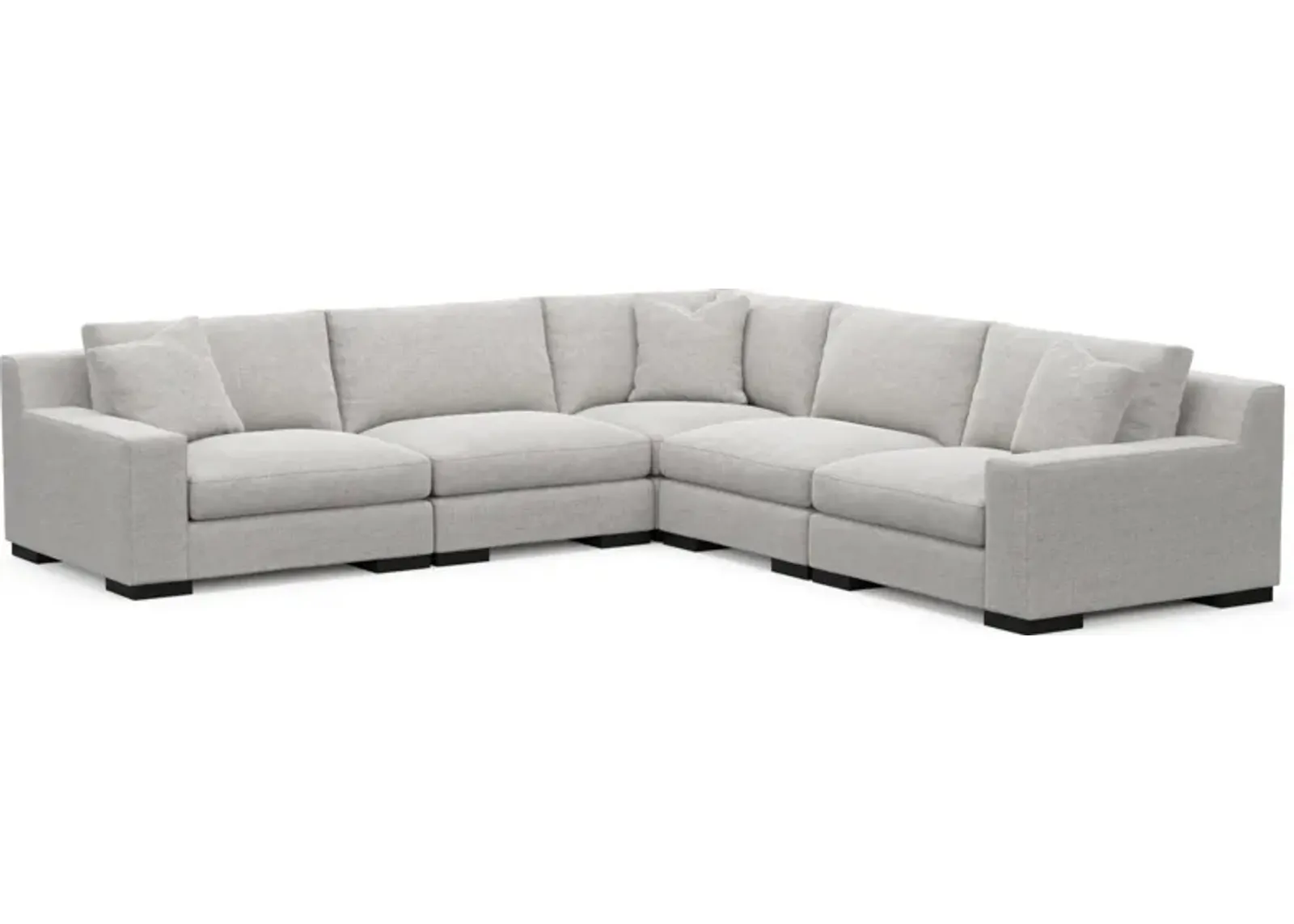 Bondi Hybrid Comfort 5-Piece Sectional - Adario Fog