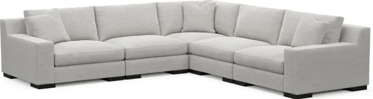 Bondi Hybrid Comfort 5-Piece Sectional - Adario Fog