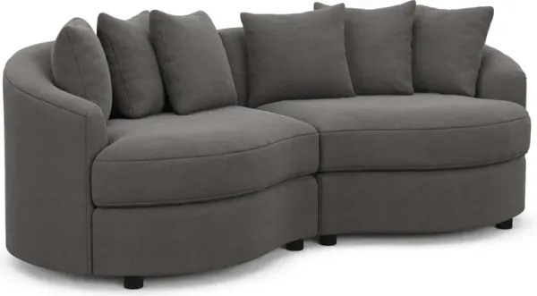 Allegra Foam Comfort 2-Piece Sectional - Merrimac Ash