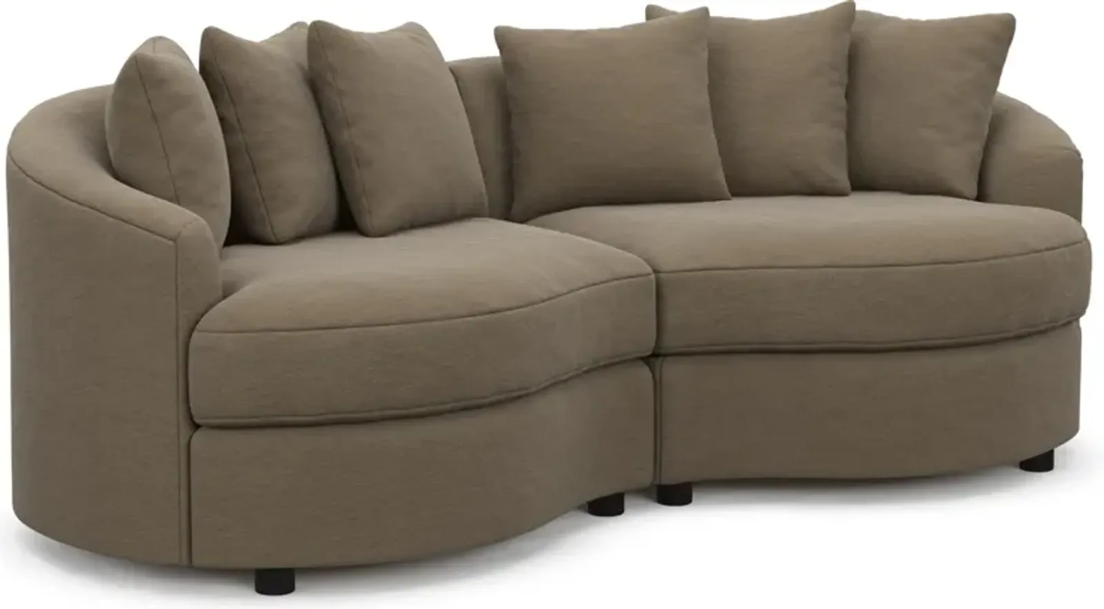 Allegra Foam Comfort 2-Piece Sectional - Merrimac Brownstone