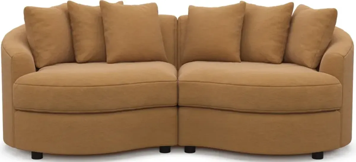 Allegra Foam Comfort 2-Piece Sectional - Merrimac Topaz