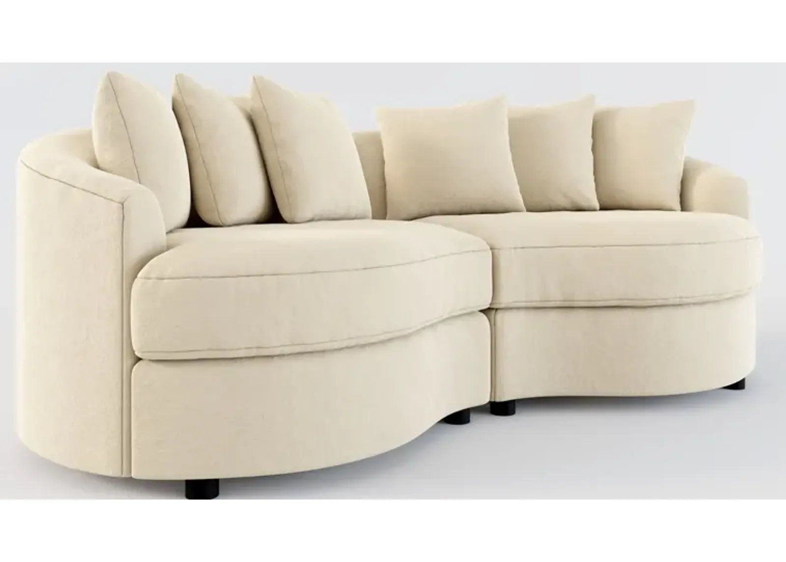 Allegra Foam Comfort 2-Piece Sectional - Merrimac Ecru