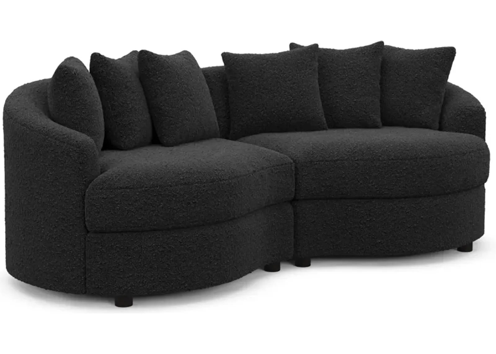 Allegra Foam Comfort 2-Piece Sectional - Bloke Obsidian