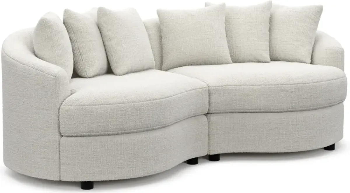 Allegra Foam Comfort 2-Piece Sectional - Bantu Pearl