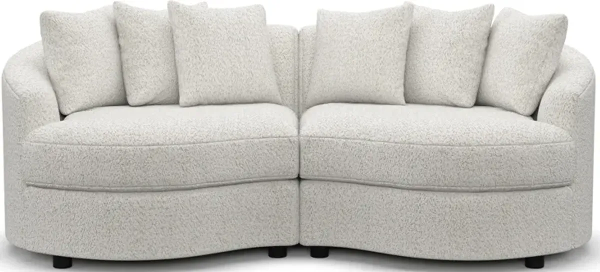 Allegra Foam Comfort 2-Piece Sectional - River Rock Ivory