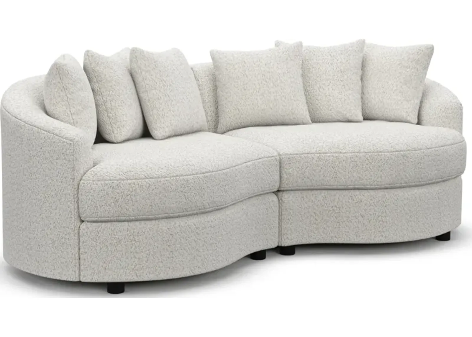 Allegra Foam Comfort 2-Piece Sectional - River Rock Ivory