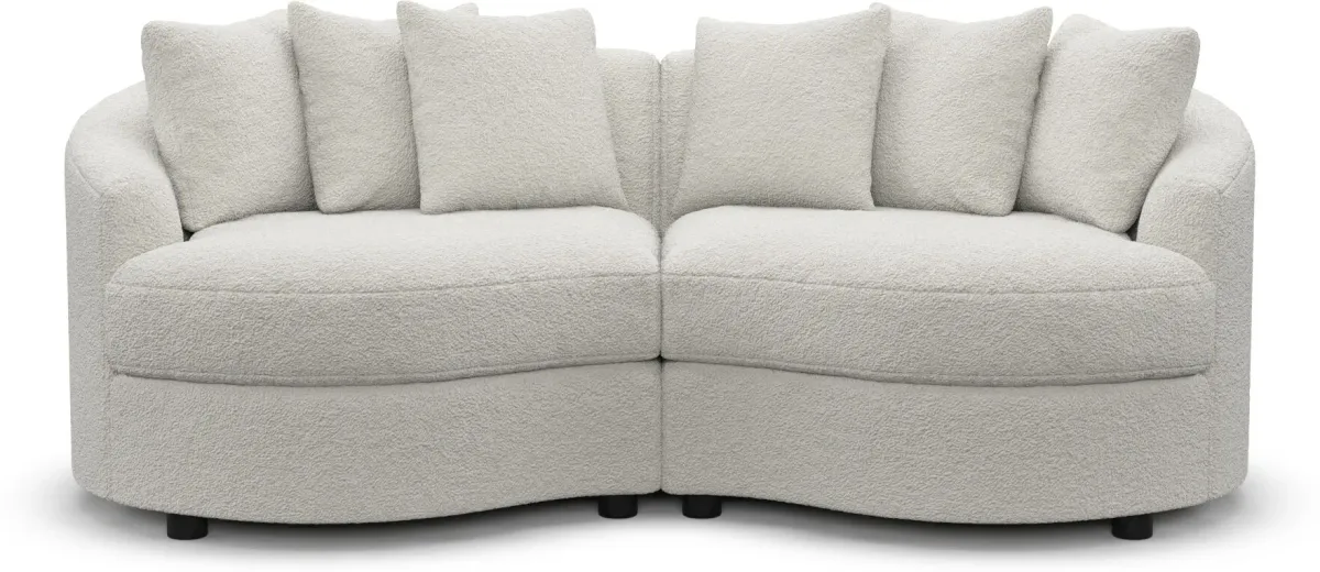 Allegra Foam Comfort Sectional - Texel Gray