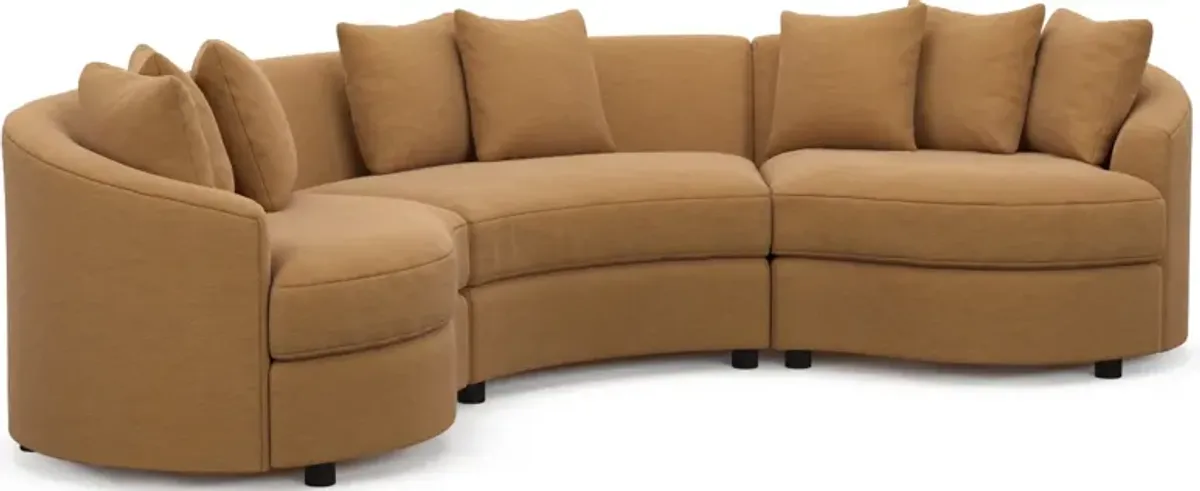 Allegra Foam Comfort 3-Piece Sectional - Merrimac Topaz