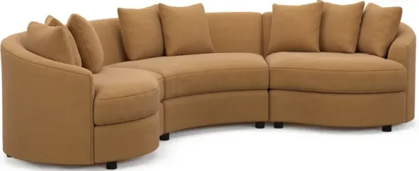 Allegra Foam Comfort 3-Piece Sectional - Merrimac Topaz
