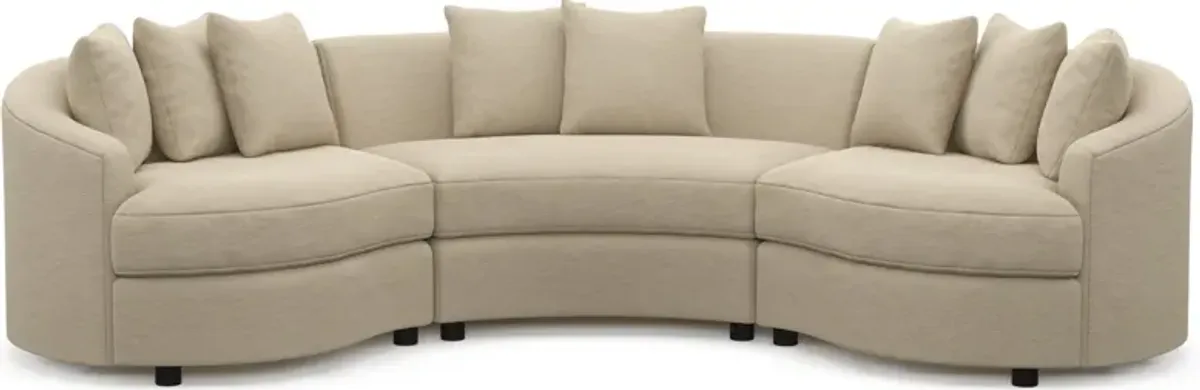 Allegra Foam Comfort 3-Piece Sectional - Merrimac Ecru