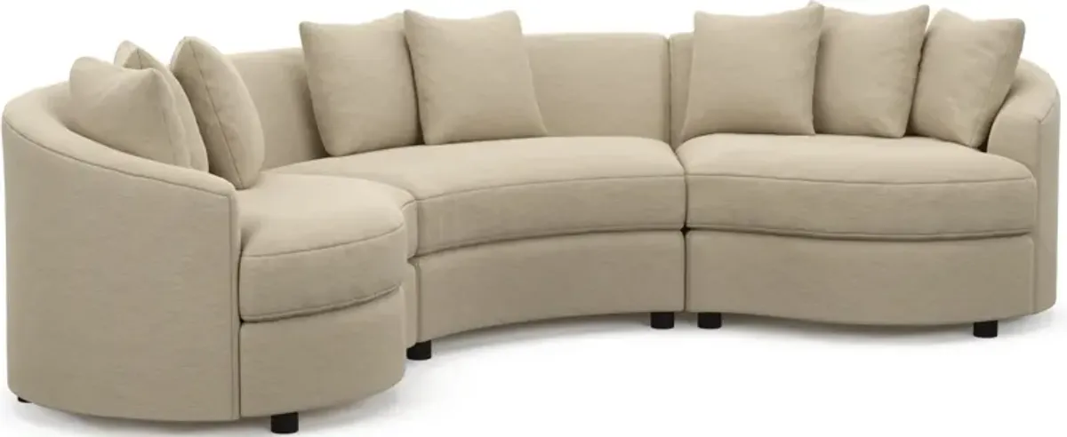 Allegra Foam Comfort 3-Piece Sectional - Merrimac Ecru