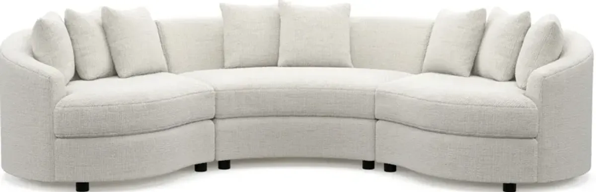 Allegra Foam Comfort 3-Piece Sectional - Bantu Pearl