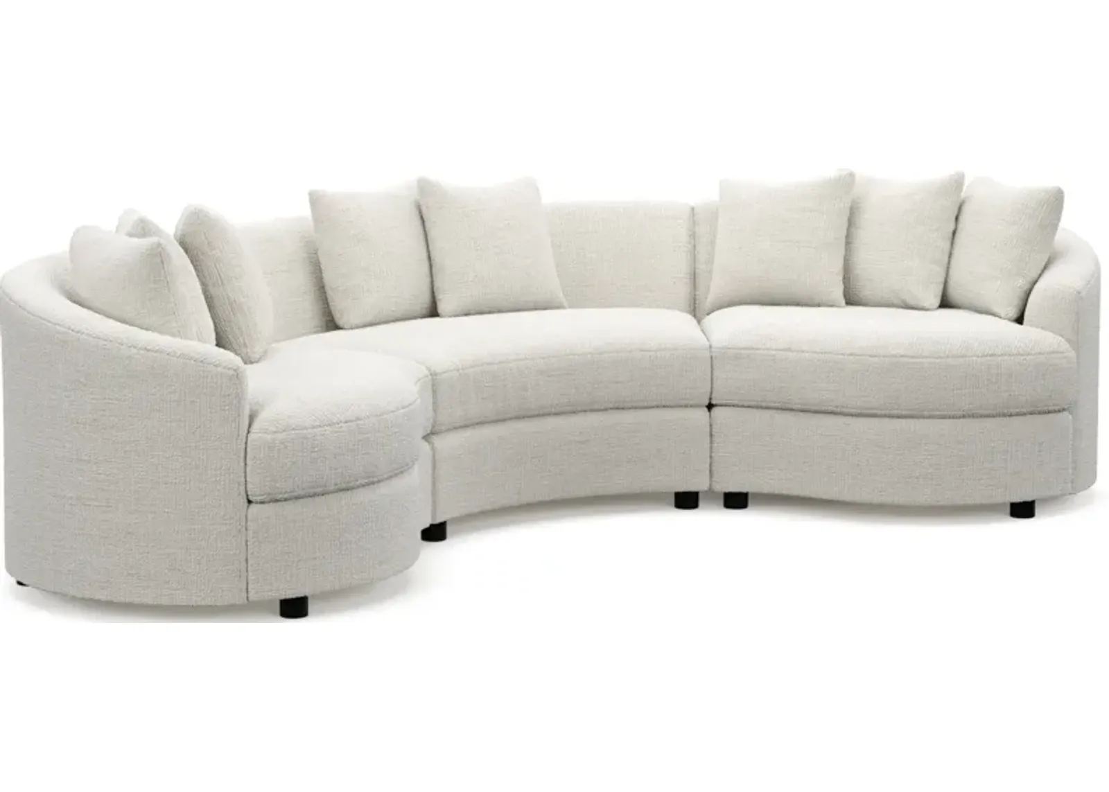 Allegra Foam Comfort 3-Piece Sectional - Bantu Pearl