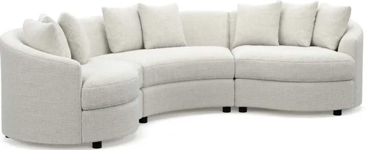 Allegra Foam Comfort 3-Piece Sectional - Bantu Pearl