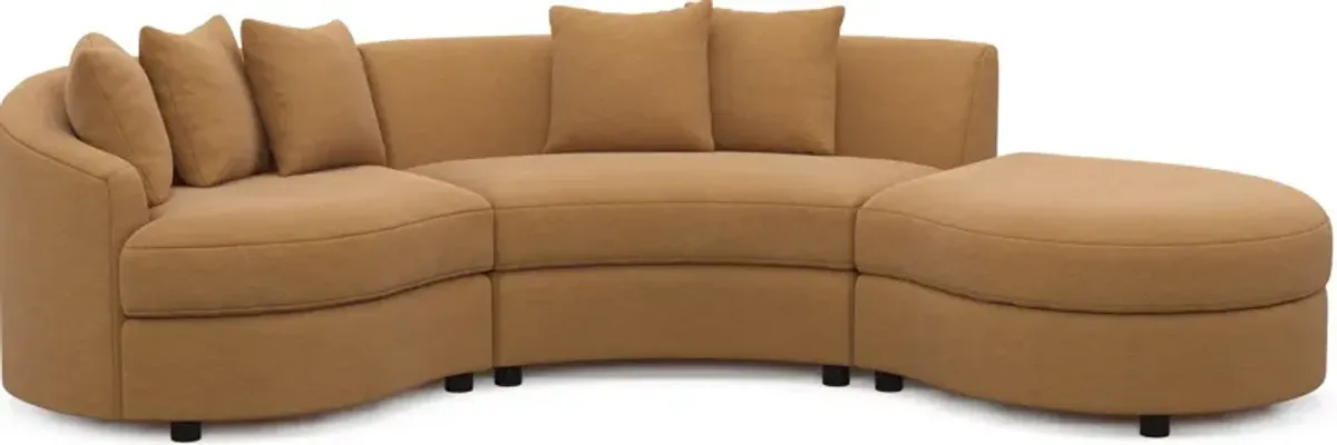 Allegra Foam Comfort 3-Piece Sectional with Right-Facing Chaise - Merrimac Topaz