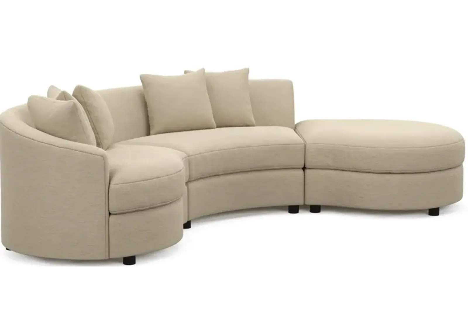 Allegra Foam Comfort 3-Piece Sectional with Right-Facing Chaise - Merrimac Ecru