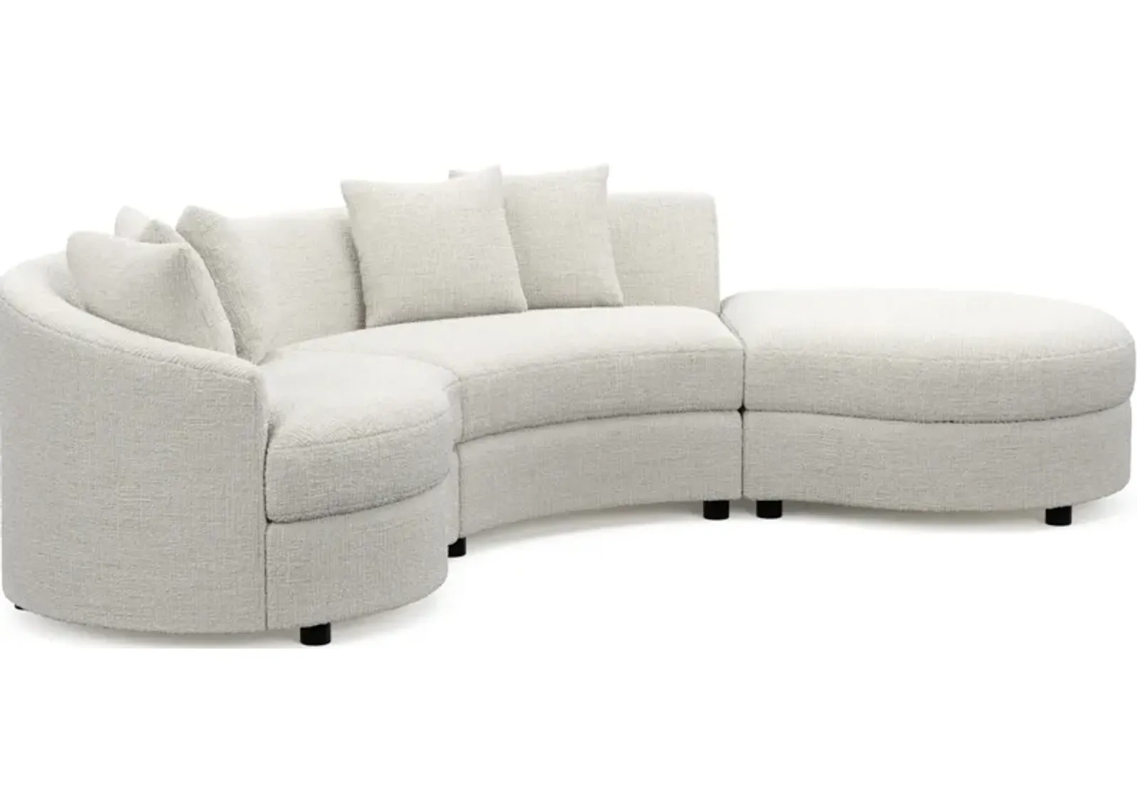 Allegra Foam Comfort 3-Piece Sectional with Right-Facing Chaise - Bantu Pearl