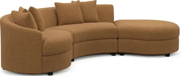 Allegra Foam Comfort Sectional - Nora Camel
