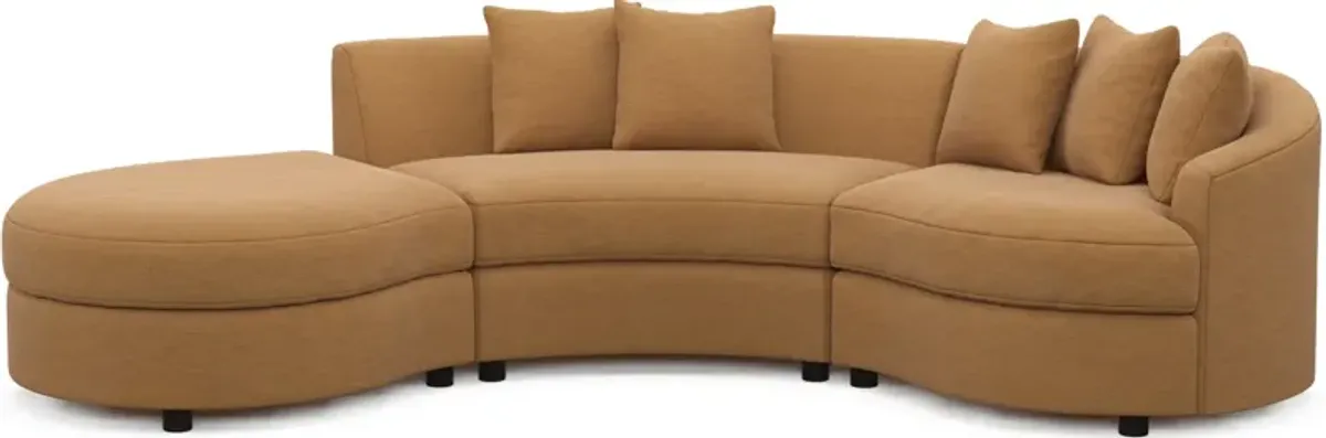 Allegra Foam Comfort 3-Piece Sectional with Left-Facing Chaise - Merrimac Topaz